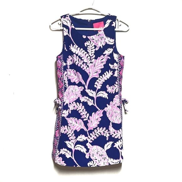 NWOT Lilly Pulitzer Donna Romper Galaxy Blue What The Shell Sz 0 - Picture 2 of 7